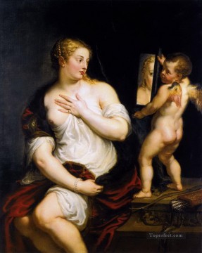 Classic Nude Painting - venus at her toilet Peter Paul Rubens nude